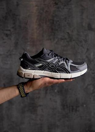 Чоловічі сірі кросівки asics gel kahana 8 grey black white х асікс 41