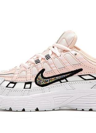 Жіночі рожеві кросівки nike p-6000 pink white black х найк 38