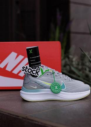 Женские серые кроссовки nike zoom winflo grey white х зум 36