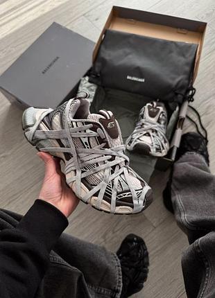 Бежеві кросівки balenciaga 3xl extreme lace sneaker in brown grey beige x баленсіага 3xl 41