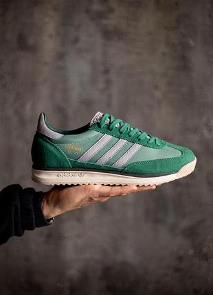 Зеленые кроссовки унисекс adidas sl 72 night indigo collegiate green х адидас 36