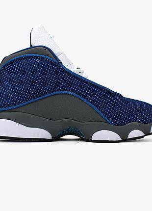 Синие кроссовки унисекс air jordan 13 retro flint blue x джордан 41