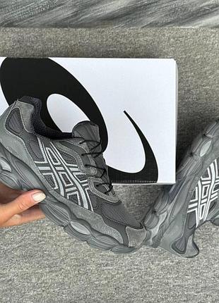 Сірі чоловічі кросівки asics nyc grey winter termo х асікс 41
