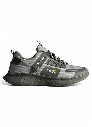 Мужские серые кроссовки reebok zig kinetica grey termo х робок 44