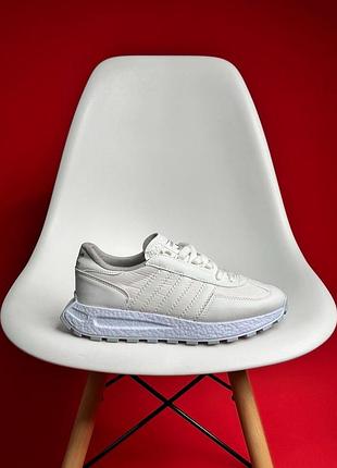 Білі кросівки унісекс adidas retropy e5 triple white х адідас ретропі 40