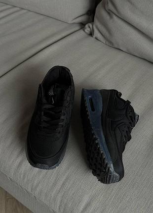 Чорні кросівки унісекс nike air max terrascape 90 black blue х ейр макс 37