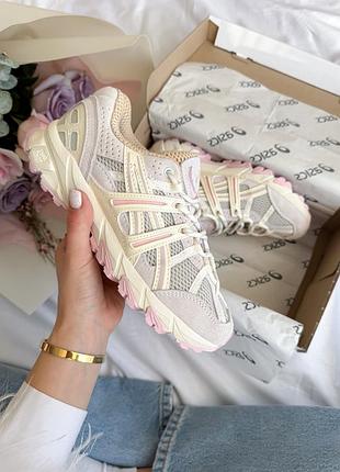 Женские бежевые кроссовки asics gel sonoma 15-50 beige pink х асикс 38