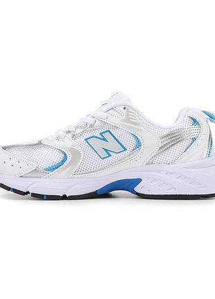 Білі кросівки унісекс new balance 530 white sky blue х нью беланс 44