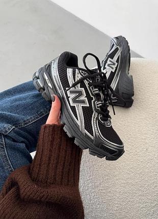 Чорні кросівки унісекс new balance 740 black silver х нью беланс 42