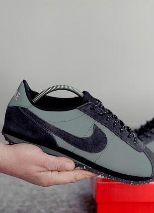 Кросівки хакі унісекс nike cortez khaki grey х кортез 41