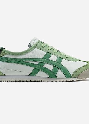 Жіночі білі кросівки asics onitsuka tiger green white х асікс 41