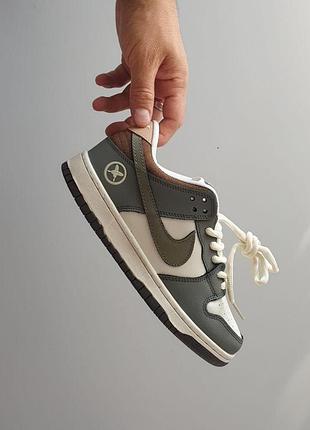 Белые кроссовки унисекс nike sb dunk low yuto horigori grey white х данк 36