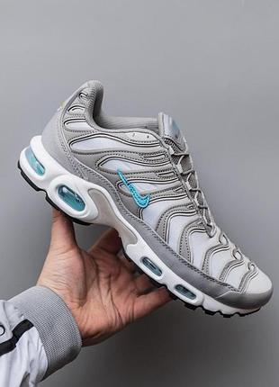 Сірі кросівки унісекс nike air max tn grey blue waterproof х ейр макс тн 42
