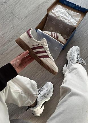 Жіночі кросівки adidas spezial off white collegiate burgundy х адідас 41