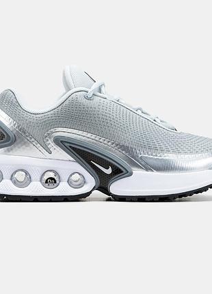 Сірі кросівки унісекс nike air max dn grey silver white х ейр макс 36