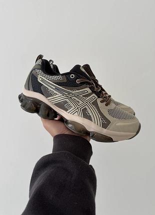 Бежеві кросівки унісекс asics gel quantum kinetic birch dark taupe х асікс 42