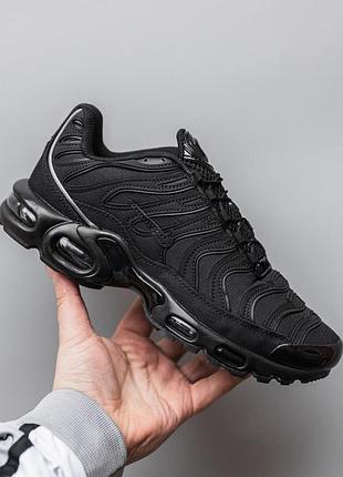Чёрные кроссовки унисекс nike air max tn black waterproof х эйр макс тн 37
