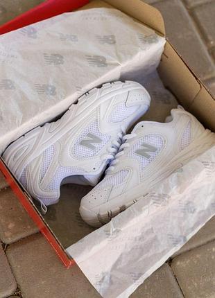 Жіночі білі кросівки new balance 530 white silver х нью беланс 38