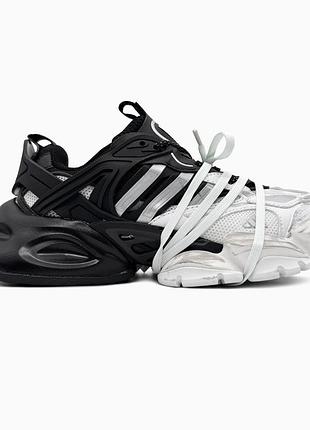 Черно-белые кроссовки унисекс adidas vento xlg deluxe black white x венто 43