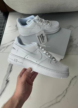 Мужские белые кроссовки nike air force 1 low travis scott utopia white х найк эйр форс 43