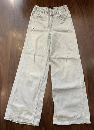 Дитячі джинси queen denim wide leg світло-блакитні