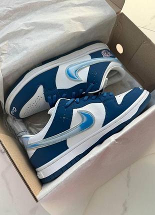 Біло-сині кросівки унісекс nike sb dunk born and raised х данк 38