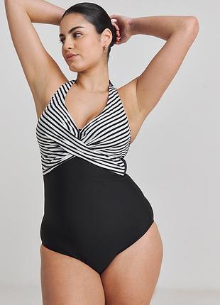 Суцільний купальник figleaves tailor twist на пишні груди 80d(e) , фігура l