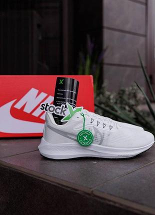 Білі кросівки унісекс nike air zoom pegasus 39 white silver х зум 37