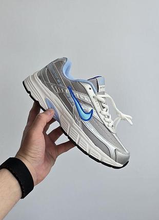 Серебристые кроссовки унисекс nike initiator silver white х найк 38