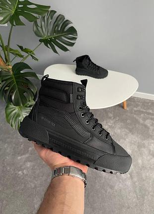 Чорні чоловічі кросівки vans old skool mte 1 gore tex hi black х ванс 41