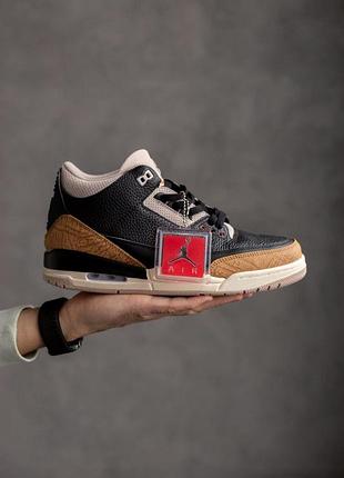 Чоловічі кросівки nike air jordan 3 retro desert elephan black brown х джордан 42