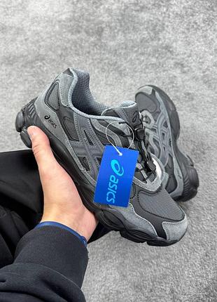 Серые кроссовки унисекс asics nyc dark grey gore-tex winter termo х ассикс 37
