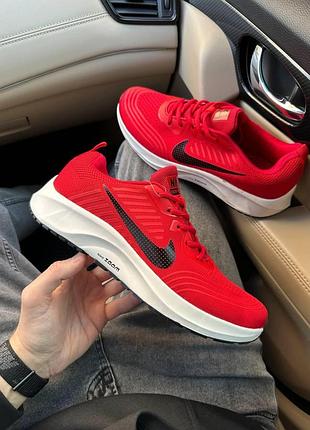 Мужские красные кроссовки nike zoom red black white х зум 41