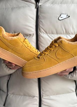 Бежевые кроссовки унисекс nike air force 1 low flax winter fur x эйр форс 45