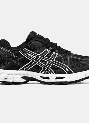 Мужские черные кроссовки asics gel kahana 8 black white х асикс 44