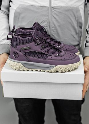 Фіолетові чоловічі черевики timberland greenstride motion 6 mid waterproof termo violet х тімберленд 42