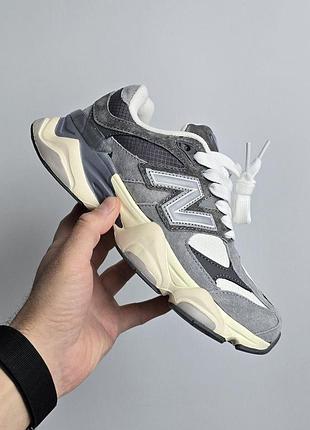Сірі кросівки унісекс new balance 9060 grey beige gore-tex winter termo x нью беланс 39