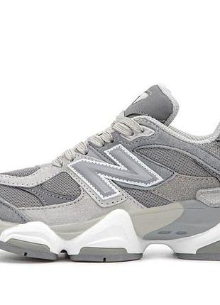 Жіночі сірі кросівки new balance 9060 grey white х нью беланс 40