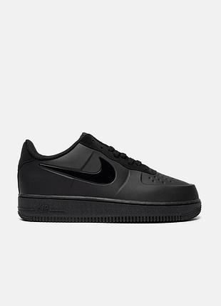 Черные мужские кроссовки nike air force 1 low foamposite black х эйр форс 44