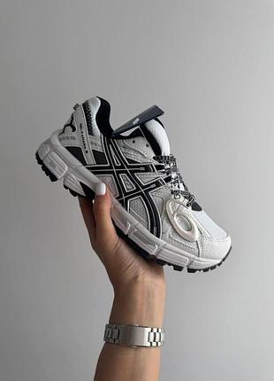 Белые кроссовки asics gel kahana 8 white black х асикс 37
