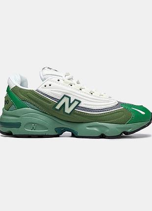 Женские белые кроссовки new balance 1000 white mallard green sea salt х нью беланс 36