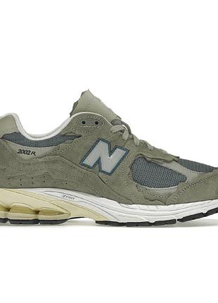 Зелёные кроссовки унисекс new balance 2002r green х нью беланс 42