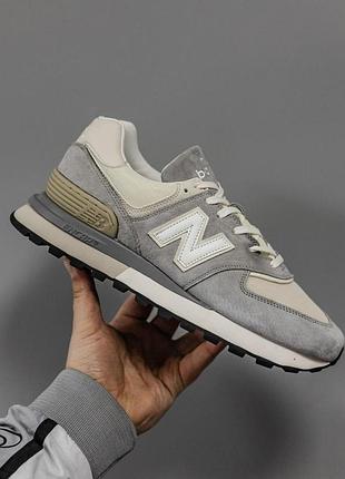 Серые кроссовки унисекс new balance 574 legacy grey beige х нью беланс 45