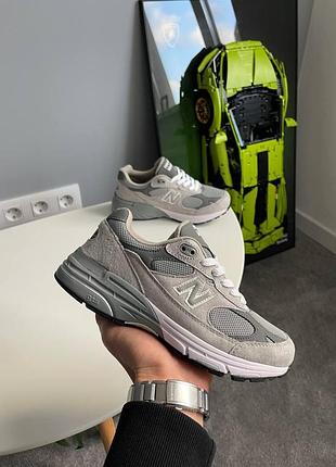 Серые кроссовки унисекс new balance 993 made in usa grey white х нью беланс 43