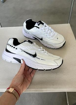 Белые кроссовки унисекс nike initiator white silver black х найк 45