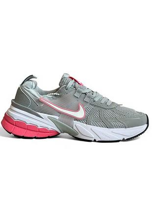 Женские серые кроссовки nike v2k runtekk grey pink х эйр макс 38
