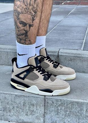 Бежевые кроссовки джордан 4 унисекс jordan 4 fossil beige 37