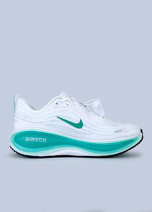 Белые кроссовки унисекс nike vomero plus white green х зум 40