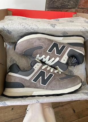 Жіночі коричневі кросівки new balance 574 brown black х нью беланс 40