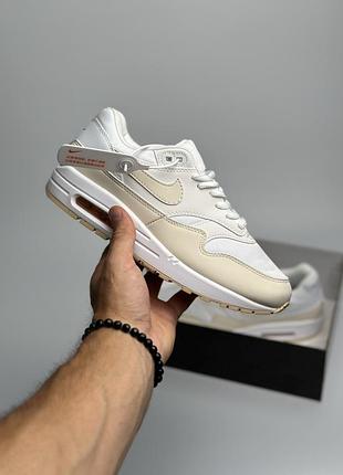 Білі жіночі кросівки nike air max 1 | 87 pale ivory х ейр макс 36